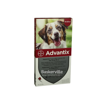 Краплі від бліх та кліщів Bayer Advantix для собак від 10 кг до 25 кг (1 піпетка)